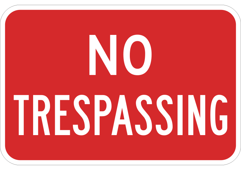 No Trespassing